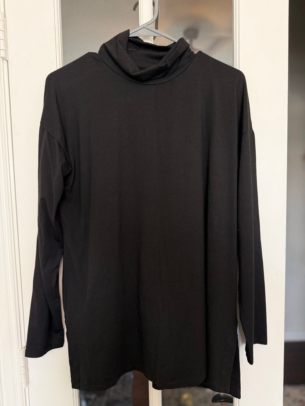 J.Jill Luxe Supima Turtleneck Tunic Black Size M